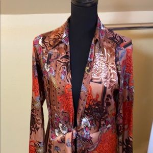 Gimmicks long silky cardi size small